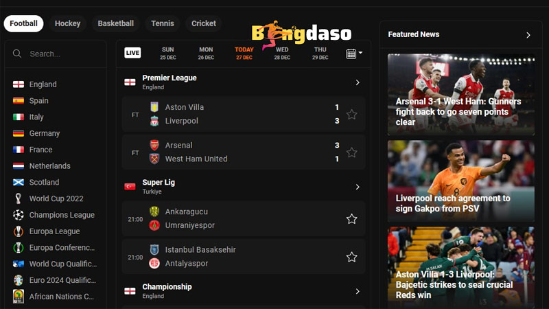 Giới thiệu sơ lược về tính năng livescore bóng đá