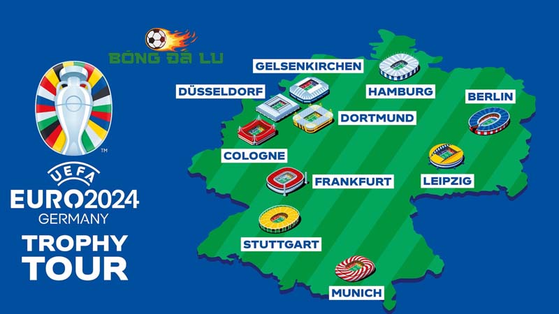 Những sân vận động sẽ diễn ra vòng chung kết Euro 2024